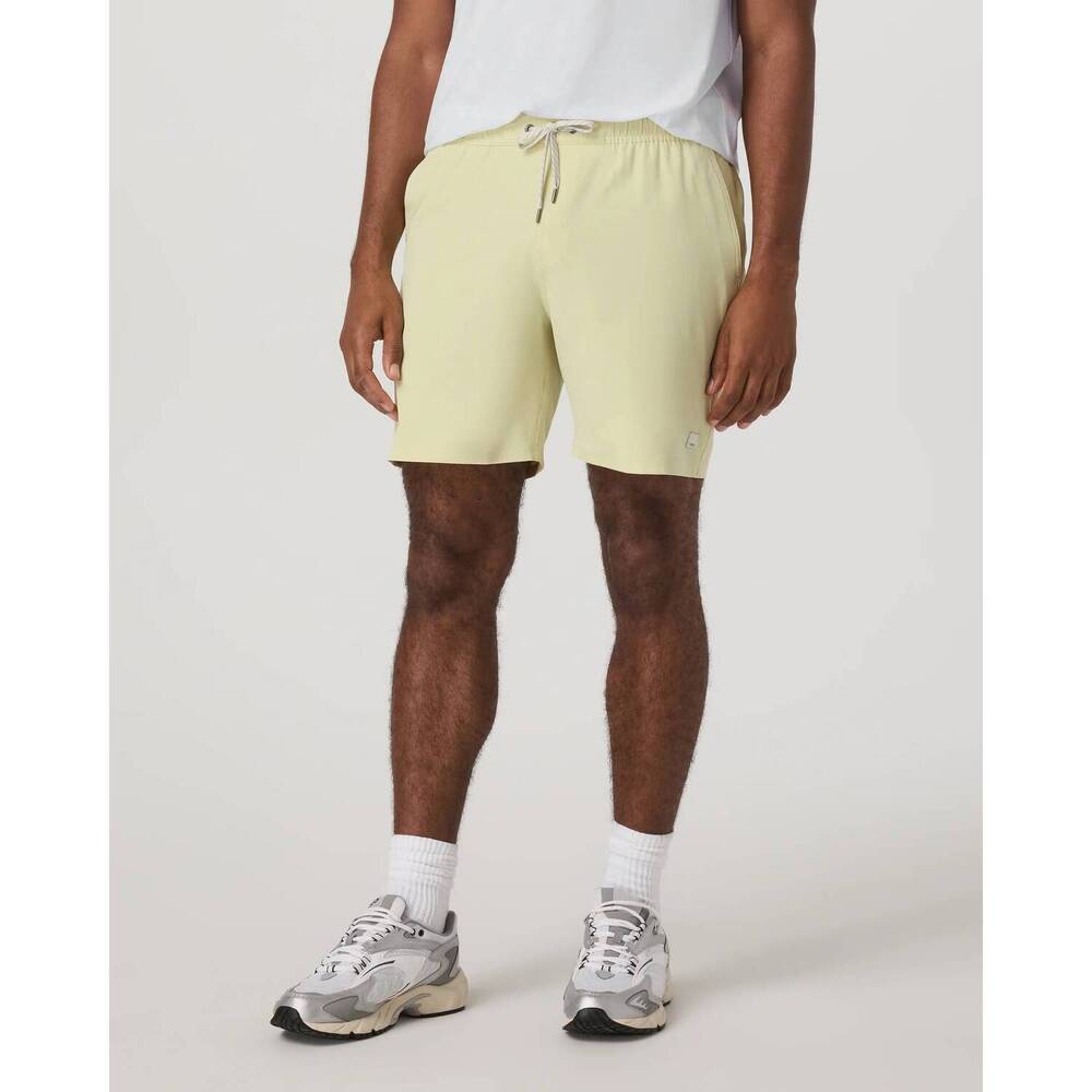 NEW VUORI banks session unlined short in seed linen texture